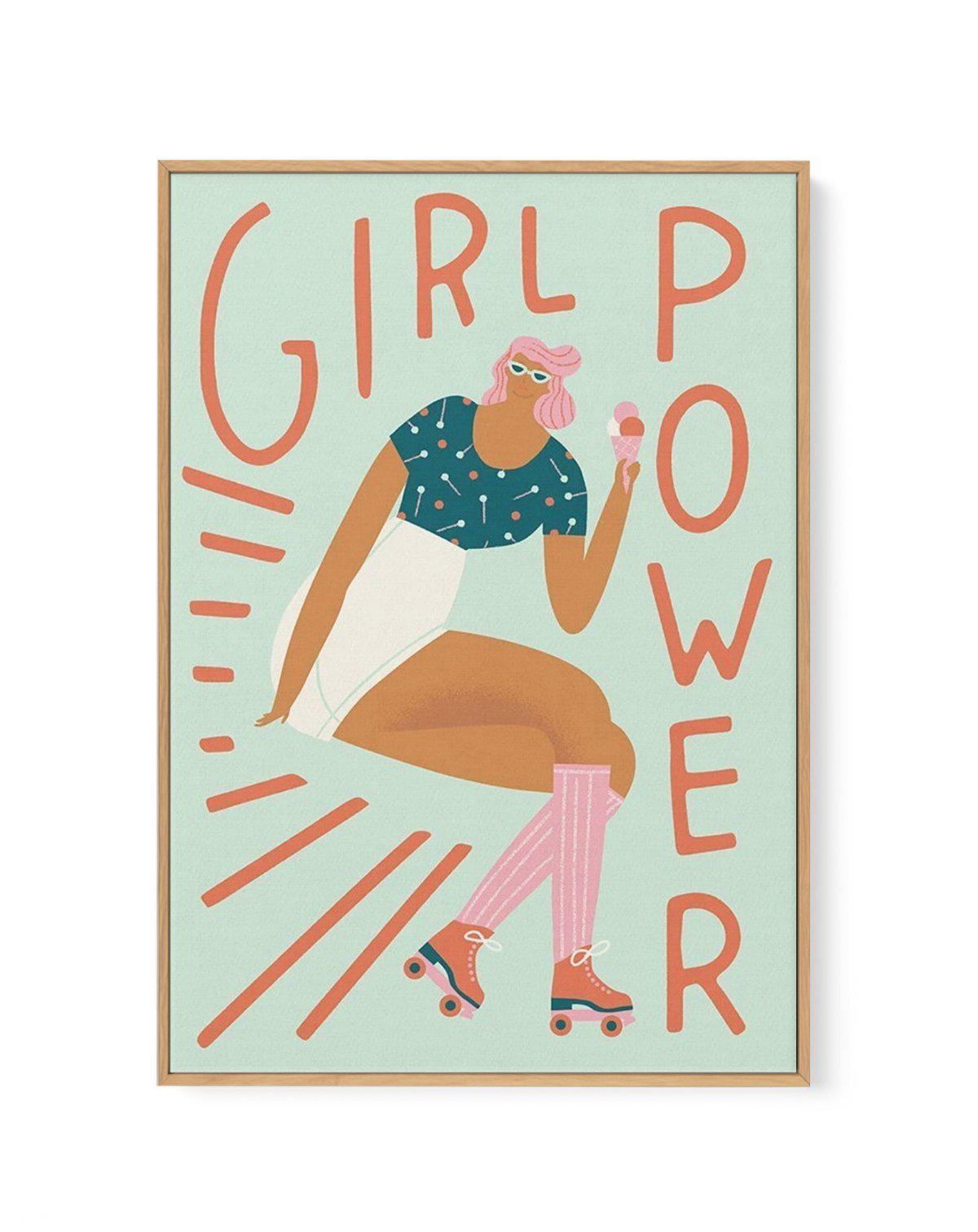 Girl Power | Framed Canvas-CANVAS-You can shop wall art online with Olive et Oriel for everything from abstract art to fun kids wall art. Our beautiful modern art prints and canvas art are available from large canvas prints to wall art paintings and our proudly Australian artwork collection offers only the highest quality framed large wall art and canvas art Australia - You can buy fashion photography prints or Hampton print posters and paintings on canvas from Olive et Oriel and have them deliv