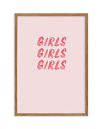 Girls Girls Girls Art Print-PRINT-Olive et Oriel-Olive et Oriel-50x70 cm | 19.6" x 27.5"-Walnut-With White Border-Buy-Australian-Art-Prints-Online-with-Olive-et-Oriel-Your-Artwork-Specialists-Austrailia-Decorate-With-Coastal-Photo-Wall-Art-Prints-From-Our-Beach-House-Artwork-Collection-Fine-Poster-and-Framed-Artwork