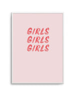 Girls Girls Girls Art Print-PRINT-Olive et Oriel-Olive et Oriel-A5 | 5.8" x 8.3" | 14.8 x 21cm-Unframed Art Print-With White Border-Buy-Australian-Art-Prints-Online-with-Olive-et-Oriel-Your-Artwork-Specialists-Austrailia-Decorate-With-Coastal-Photo-Wall-Art-Prints-From-Our-Beach-House-Artwork-Collection-Fine-Poster-and-Framed-Artwork