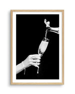 Glass of Champagne Art Print-PRINT-Olive et Oriel-Olive et Oriel-A5 | 5.8" x 8.3" | 14.8 x 21cm-Oak-With White Border-Buy-Australian-Art-Prints-Online-with-Olive-et-Oriel-Your-Artwork-Specialists-Austrailia-Decorate-With-Coastal-Photo-Wall-Art-Prints-From-Our-Beach-House-Artwork-Collection-Fine-Poster-and-Framed-Artwork