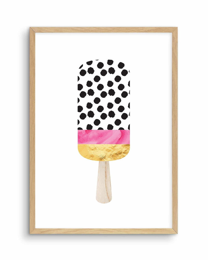 Gold Paddle Pop Art Print-PRINT-Olive et Oriel-Olive et Oriel-A5 | 5.8" x 8.3" | 14.8 x 21cm-Oak-With White Border-Buy-Australian-Art-Prints-Online-with-Olive-et-Oriel-Your-Artwork-Specialists-Austrailia-Decorate-With-Coastal-Photo-Wall-Art-Prints-From-Our-Beach-House-Artwork-Collection-Fine-Poster-and-Framed-Artwork