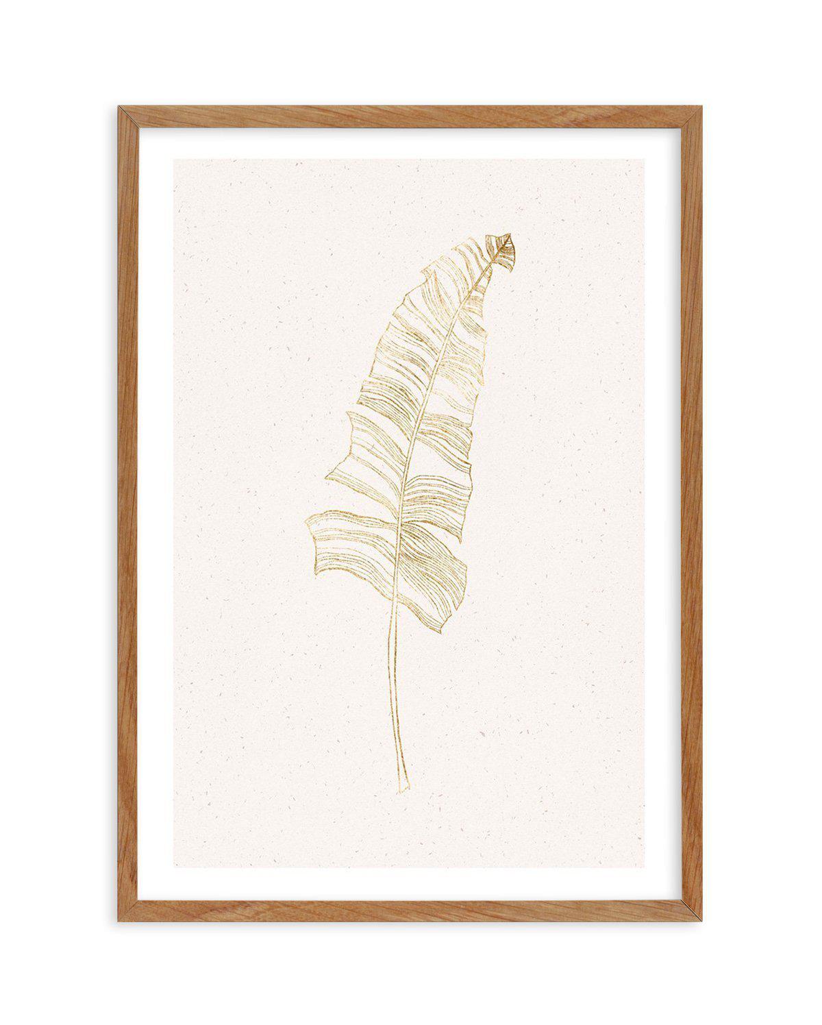 Gold Palm I Art Print-PRINT-Olive et Oriel-Olive et Oriel-50x70 cm | 19.6" x 27.5"-Walnut-With White Border-Buy-Australian-Art-Prints-Online-with-Olive-et-Oriel-Your-Artwork-Specialists-Austrailia-Decorate-With-Coastal-Photo-Wall-Art-Prints-From-Our-Beach-House-Artwork-Collection-Fine-Poster-and-Framed-Artwork