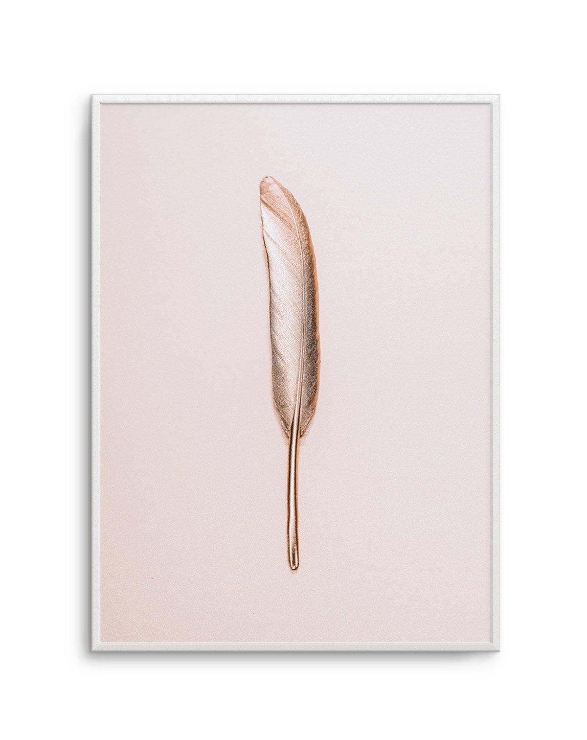 Golden Feather Art Print-PRINT-Olive et Oriel-Olive et Oriel-A5 | 5.8" x 8.3" | 14.8 x 21cm-Unframed Art Print-With White Border-Buy-Australian-Art-Prints-Online-with-Olive-et-Oriel-Your-Artwork-Specialists-Austrailia-Decorate-With-Coastal-Photo-Wall-Art-Prints-From-Our-Beach-House-Artwork-Collection-Fine-Poster-and-Framed-Artwork