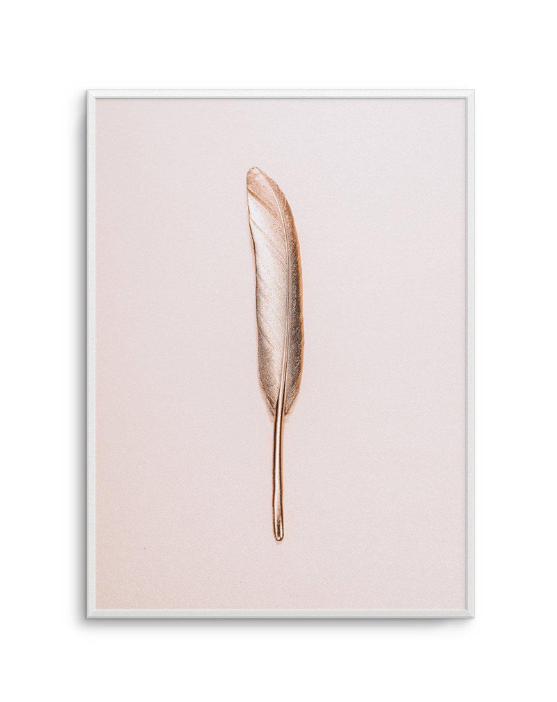 Golden Feather Art Print-PRINT-Olive et Oriel-Olive et Oriel-A5 | 5.8" x 8.3" | 14.8 x 21cm-Unframed Art Print-With White Border-Buy-Australian-Art-Prints-Online-with-Olive-et-Oriel-Your-Artwork-Specialists-Austrailia-Decorate-With-Coastal-Photo-Wall-Art-Prints-From-Our-Beach-House-Artwork-Collection-Fine-Poster-and-Framed-Artwork