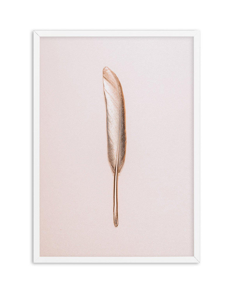 Golden Feather Art Print-PRINT-Olive et Oriel-Olive et Oriel-A5 | 5.8" x 8.3" | 14.8 x 21cm-White-With White Border-Buy-Australian-Art-Prints-Online-with-Olive-et-Oriel-Your-Artwork-Specialists-Austrailia-Decorate-With-Coastal-Photo-Wall-Art-Prints-From-Our-Beach-House-Artwork-Collection-Fine-Poster-and-Framed-Artwork