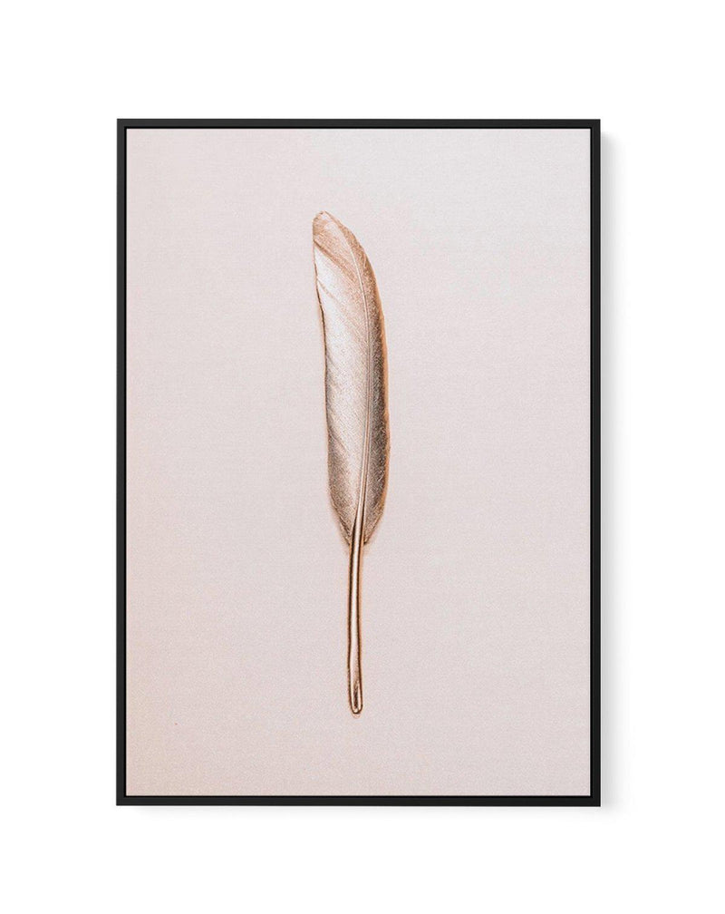 Golden Feather | Framed Canvas-CANVAS-You can shop wall art online with Olive et Oriel for everything from abstract art to fun kids wall art. Our beautiful modern art prints and canvas art are available from large canvas prints to wall art paintings and our proudly Australian artwork collection offers only the highest quality framed large wall art and canvas art Australia - You can buy fashion photography prints or Hampton print posters and paintings on canvas from Olive et Oriel and have them d