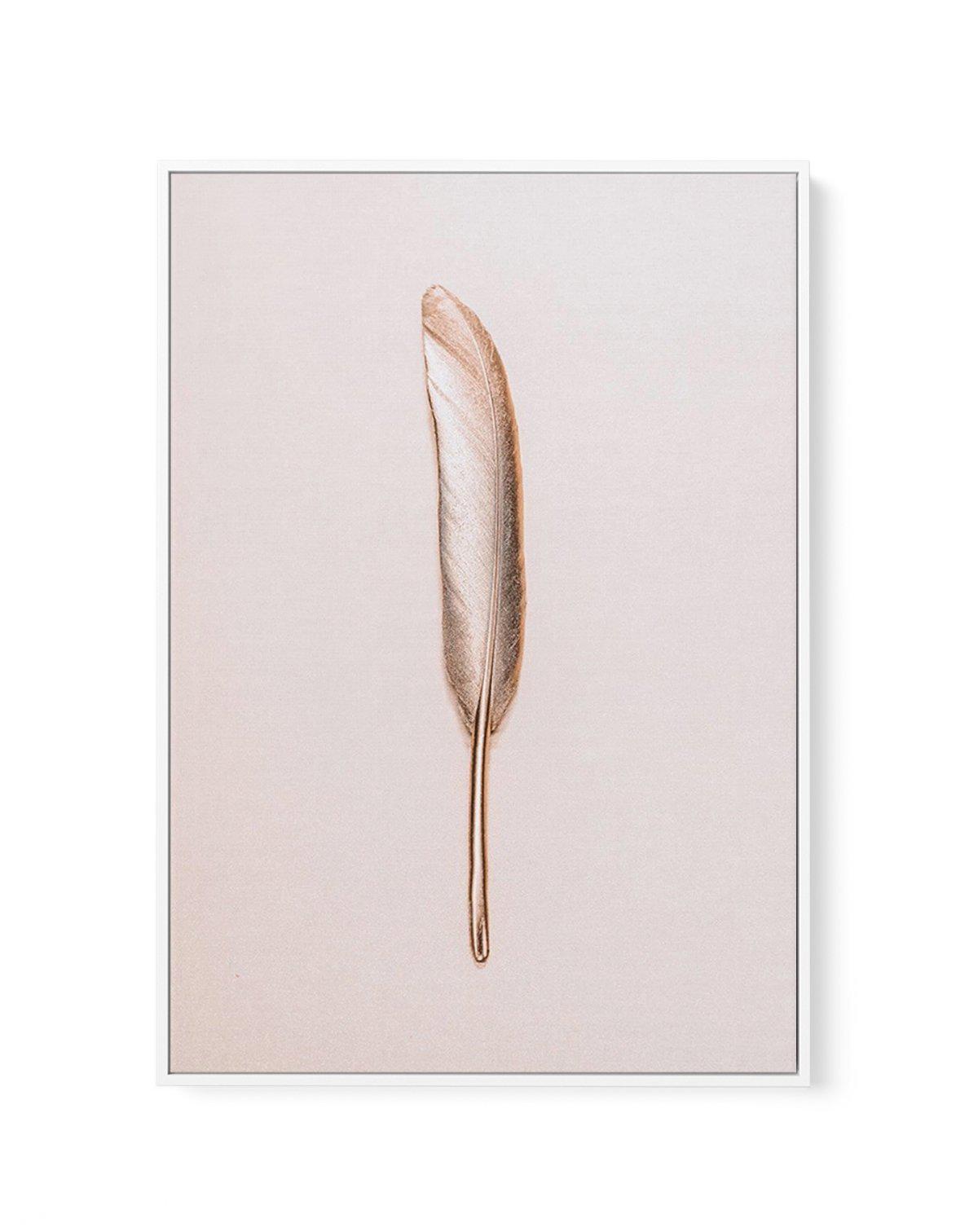 Golden Feather | Framed Canvas-CANVAS-You can shop wall art online with Olive et Oriel for everything from abstract art to fun kids wall art. Our beautiful modern art prints and canvas art are available from large canvas prints to wall art paintings and our proudly Australian artwork collection offers only the highest quality framed large wall art and canvas art Australia - You can buy fashion photography prints or Hampton print posters and paintings on canvas from Olive et Oriel and have them d