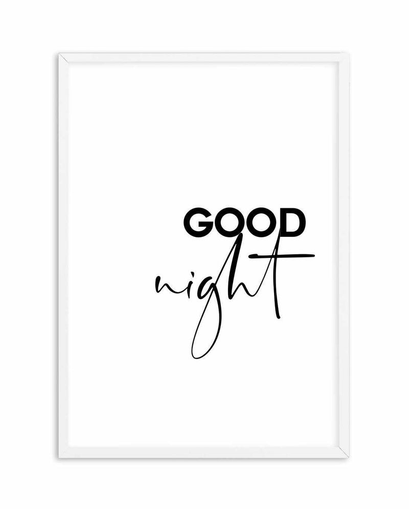 Good Night Art Print-PRINT-Olive et Oriel-Olive et Oriel-A5 | 5.8" x 8.3" | 14.8 x 21cm-White-With White Border-Buy-Australian-Art-Prints-Online-with-Olive-et-Oriel-Your-Artwork-Specialists-Austrailia-Decorate-With-Coastal-Photo-Wall-Art-Prints-From-Our-Beach-House-Artwork-Collection-Fine-Poster-and-Framed-Artwork