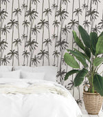 Good Palms Modern Charcoal Wallpaper-Wallpaper-Buy-Australian-Removable-Wallpaper-Now-In-Black-&-White-Wallpaper-Peel-And-Stick-Wallpaper-Online-At-Olive-et-Oriel-Custom-Made-Wallpapers-Wall-Papers-Decorate-Your-Bedroom-Living-Room-Kids-Room-or-Commercial-Interior