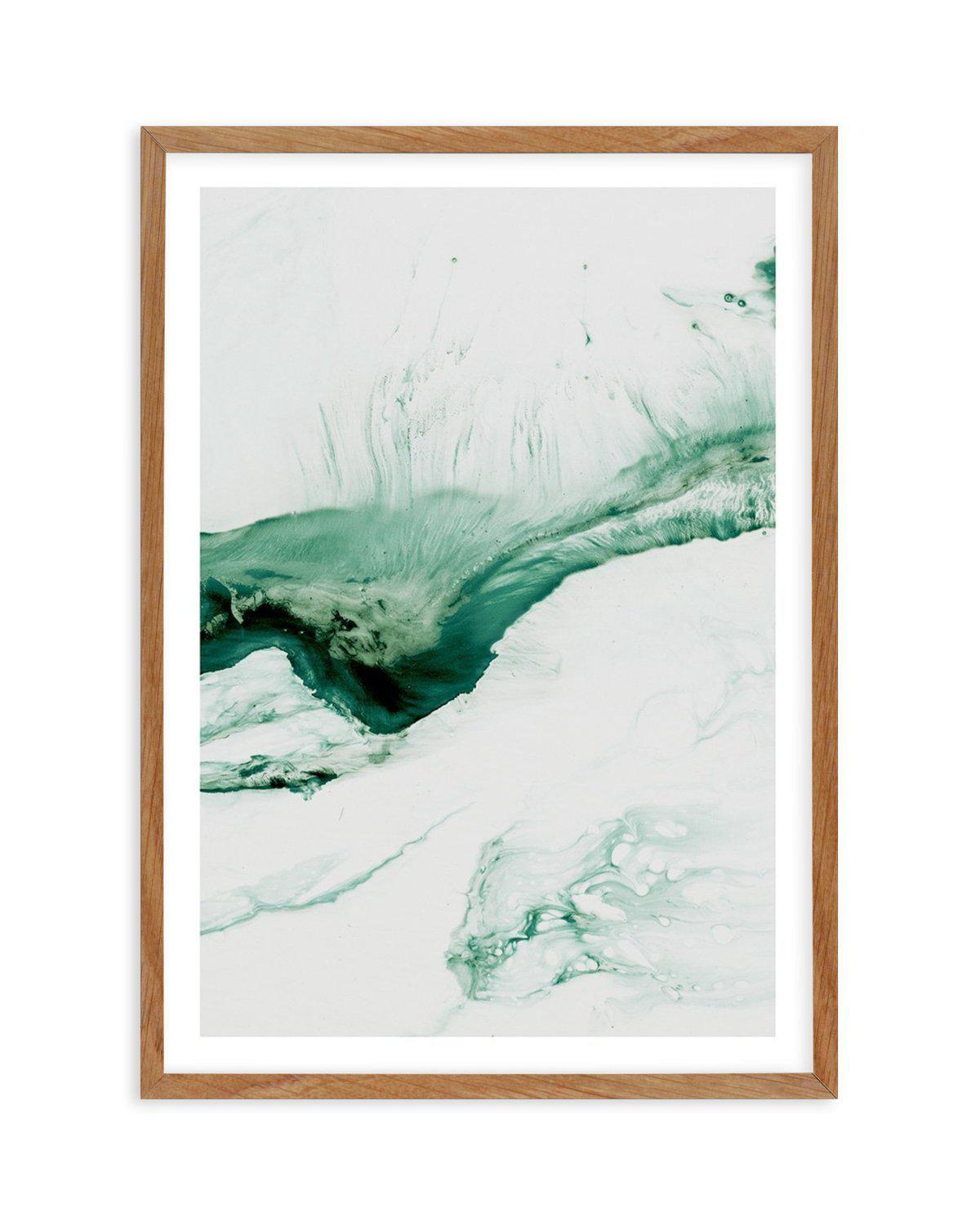 Green Abstract I Art Print-PRINT-Olive et Oriel-Olive et Oriel-50x70 cm | 19.6" x 27.5"-Walnut-With White Border-Buy-Australian-Art-Prints-Online-with-Olive-et-Oriel-Your-Artwork-Specialists-Austrailia-Decorate-With-Coastal-Photo-Wall-Art-Prints-From-Our-Beach-House-Artwork-Collection-Fine-Poster-and-Framed-Artwork