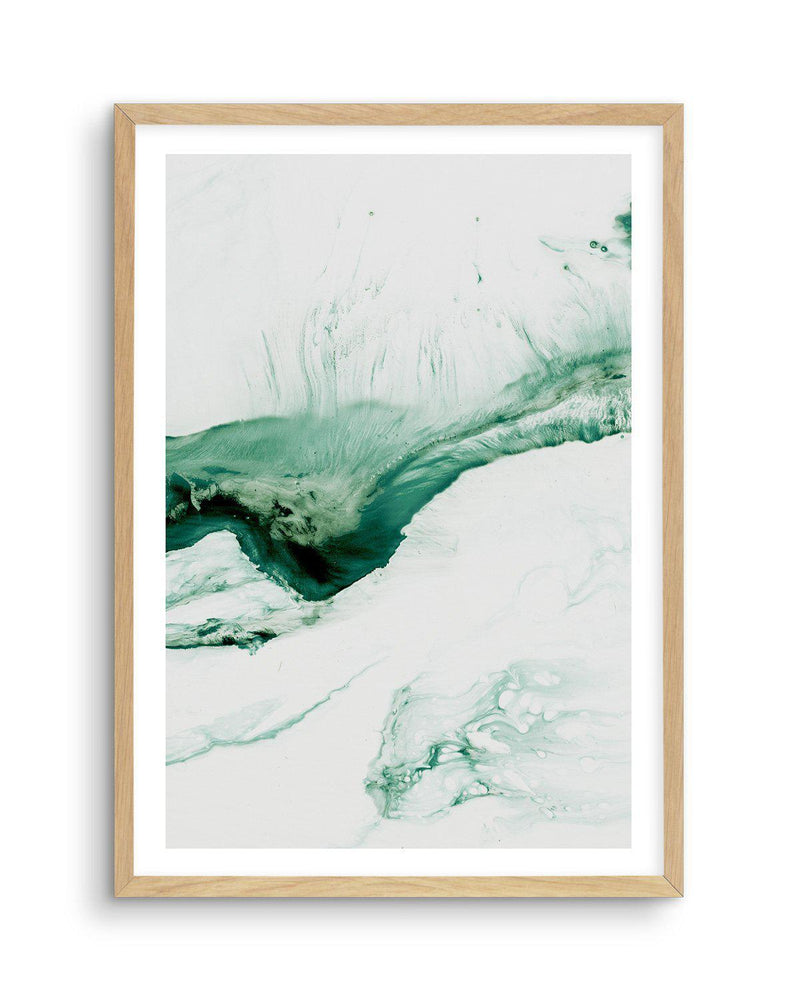 Green Abstract I Art Print-PRINT-Olive et Oriel-Olive et Oriel-A4 | 8.3" x 11.7" | 21 x 29.7cm-Oak-With White Border-Buy-Australian-Art-Prints-Online-with-Olive-et-Oriel-Your-Artwork-Specialists-Austrailia-Decorate-With-Coastal-Photo-Wall-Art-Prints-From-Our-Beach-House-Artwork-Collection-Fine-Poster-and-Framed-Artwork