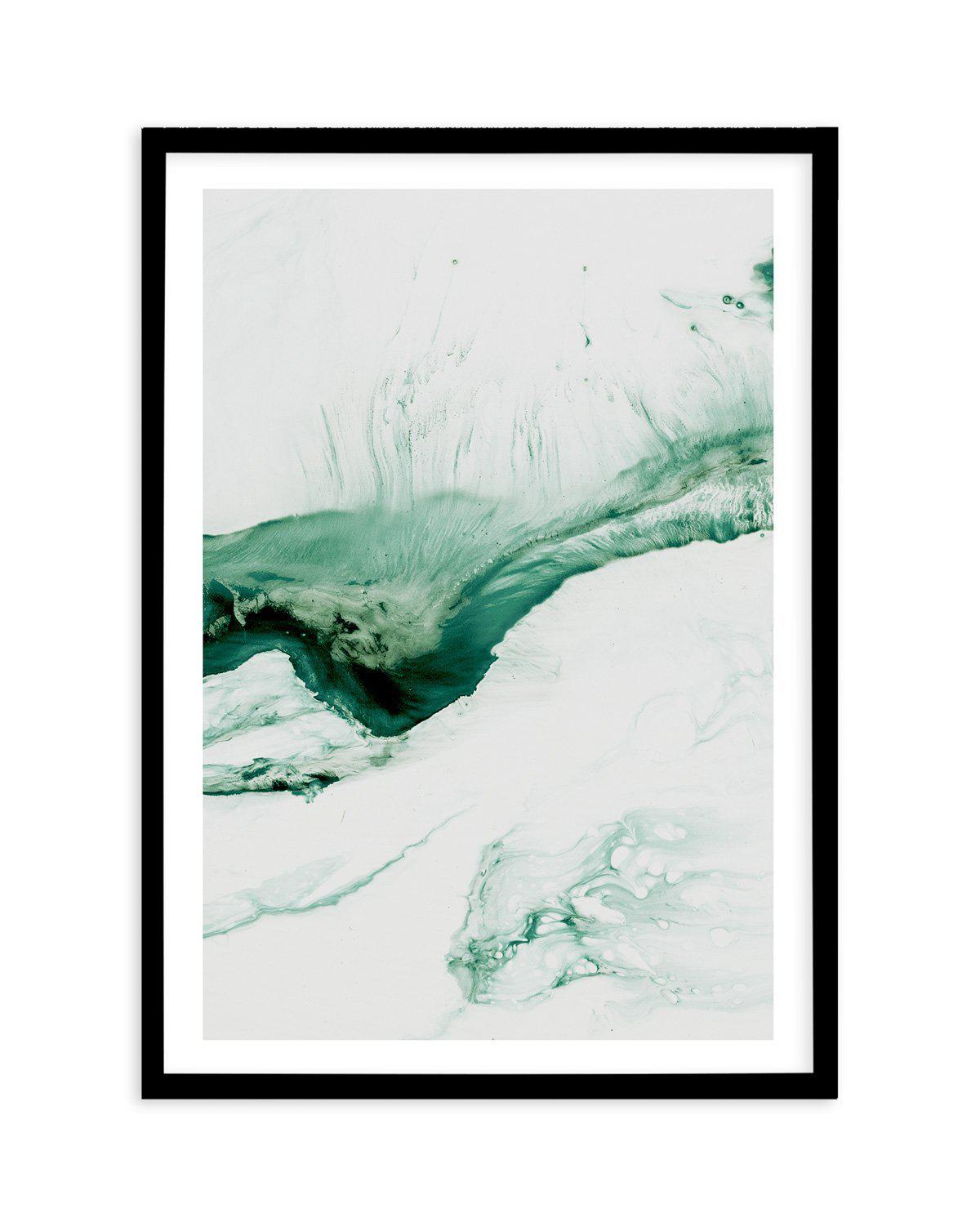 Green Abstract I Art Print-PRINT-Olive et Oriel-Olive et Oriel-A4 | 8.3" x 11.7" | 21 x 29.7cm-Black-With White Border-Buy-Australian-Art-Prints-Online-with-Olive-et-Oriel-Your-Artwork-Specialists-Austrailia-Decorate-With-Coastal-Photo-Wall-Art-Prints-From-Our-Beach-House-Artwork-Collection-Fine-Poster-and-Framed-Artwork