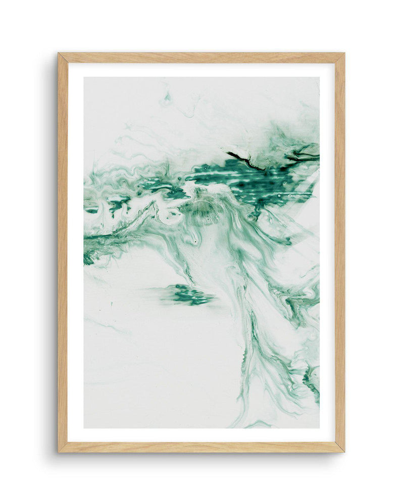 Green Abstract II Art Print-PRINT-Olive et Oriel-Olive et Oriel-A4 | 8.3" x 11.7" | 21 x 29.7cm-Oak-With White Border-Buy-Australian-Art-Prints-Online-with-Olive-et-Oriel-Your-Artwork-Specialists-Austrailia-Decorate-With-Coastal-Photo-Wall-Art-Prints-From-Our-Beach-House-Artwork-Collection-Fine-Poster-and-Framed-Artwork