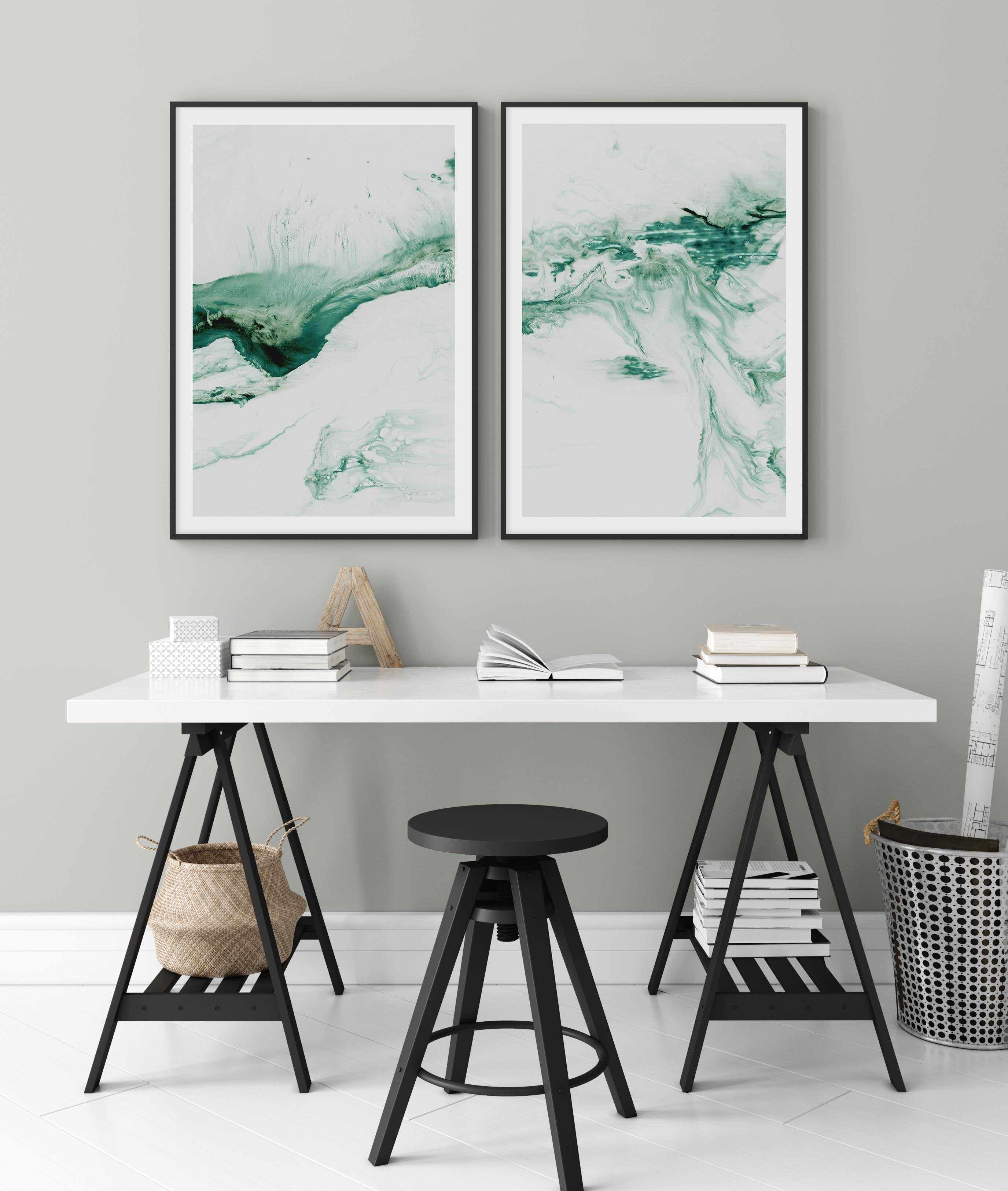 Green Abstract II Art Print-PRINT-Olive et Oriel-Olive et Oriel-Buy-Australian-Art-Prints-Online-with-Olive-et-Oriel-Your-Artwork-Specialists-Austrailia-Decorate-With-Coastal-Photo-Wall-Art-Prints-From-Our-Beach-House-Artwork-Collection-Fine-Poster-and-Framed-Artwork