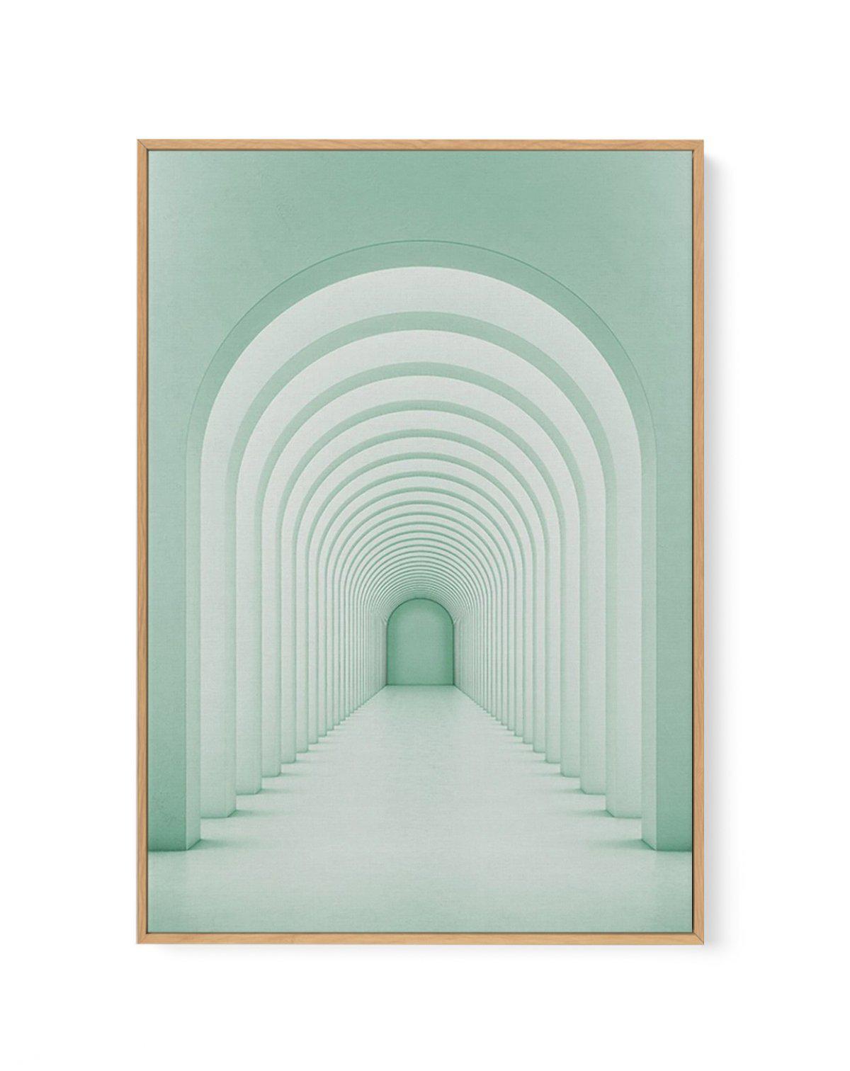 Green Arches | Framed Canvas-CANVAS-You can shop wall art online with Olive et Oriel for everything from abstract art to fun kids wall art. Our beautiful modern art prints and canvas art are available from large canvas prints to wall art paintings and our proudly Australian artwork collection offers only the highest quality framed large wall art and canvas art Australia - You can buy fashion photography prints or Hampton print posters and paintings on canvas from Olive et Oriel and have them del