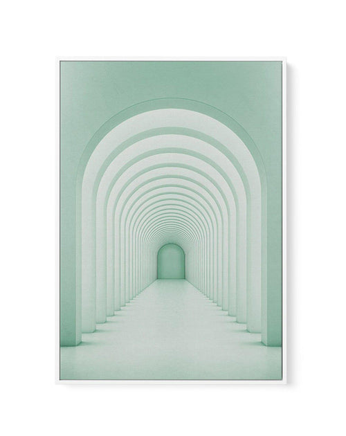 Green Arches | Framed Canvas-CANVAS-You can shop wall art online with Olive et Oriel for everything from abstract art to fun kids wall art. Our beautiful modern art prints and canvas art are available from large canvas prints to wall art paintings and our proudly Australian artwork collection offers only the highest quality framed large wall art and canvas art Australia - You can buy fashion photography prints or Hampton print posters and paintings on canvas from Olive et Oriel and have them del