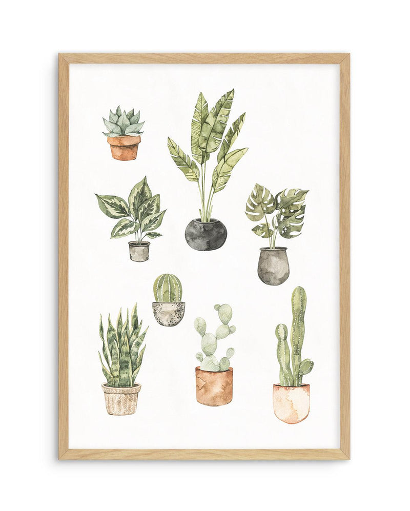 Green Friends Art Print-PRINT-Olive et Oriel-Olive et Oriel-A5 | 5.8" x 8.3" | 14.8 x 21cm-Oak-With White Border-Buy-Australian-Art-Prints-Online-with-Olive-et-Oriel-Your-Artwork-Specialists-Austrailia-Decorate-With-Coastal-Photo-Wall-Art-Prints-From-Our-Beach-House-Artwork-Collection-Fine-Poster-and-Framed-Artwork