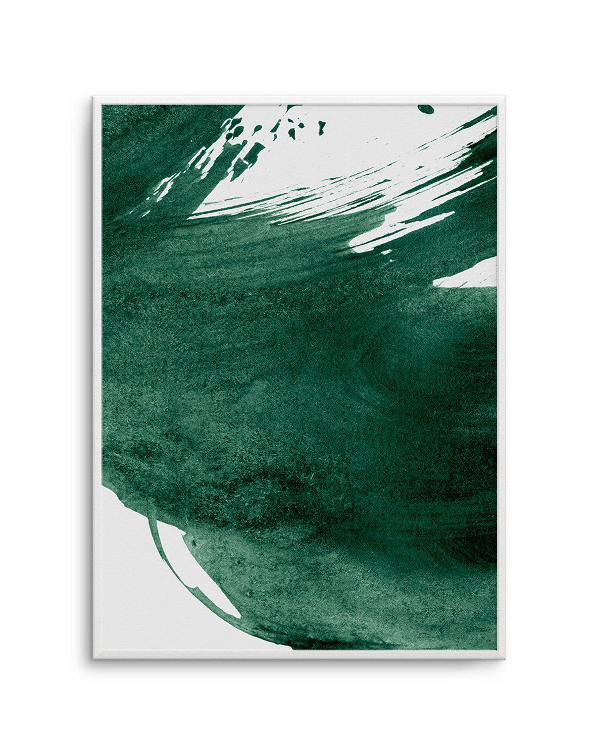 SHOP Green Paint Splash II Art Framed In Australia Oak White Or Black   Green Paint Splash Ii 172179 