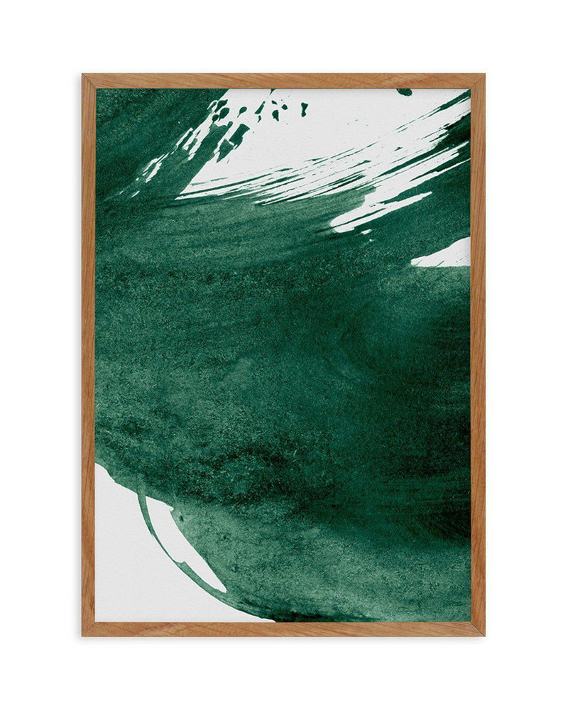 Green Paint Splash II Art Print-PRINT-Olive et Oriel-Olive et Oriel-50x70 cm | 19.6" x 27.5"-Walnut-With White Border-Buy-Australian-Art-Prints-Online-with-Olive-et-Oriel-Your-Artwork-Specialists-Austrailia-Decorate-With-Coastal-Photo-Wall-Art-Prints-From-Our-Beach-House-Artwork-Collection-Fine-Poster-and-Framed-Artwork