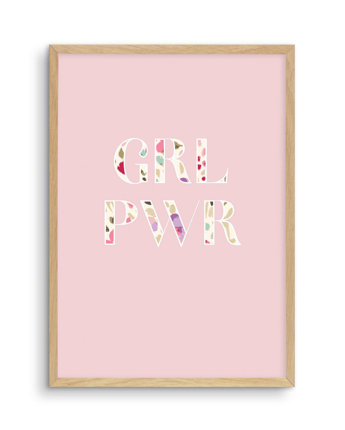 GRL PWER | Floral Art Print-PRINT-Olive et Oriel-Olive et Oriel-A5 | 5.8" x 8.3" | 14.8 x 21cm-Oak-With White Border-Buy-Australian-Art-Prints-Online-with-Olive-et-Oriel-Your-Artwork-Specialists-Austrailia-Decorate-With-Coastal-Photo-Wall-Art-Prints-From-Our-Beach-House-Artwork-Collection-Fine-Poster-and-Framed-Artwork