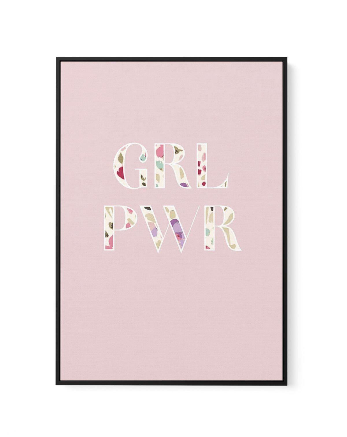 GRL PWER | Floral | Framed Canvas-CANVAS-You can shop wall art online with Olive et Oriel for everything from abstract art to fun kids wall art. Our beautiful modern art prints and canvas art are available from large canvas prints to wall art paintings and our proudly Australian artwork collection offers only the highest quality framed large wall art and canvas art Australia - You can buy fashion photography prints or Hampton print posters and paintings on canvas from Olive et Oriel and have the