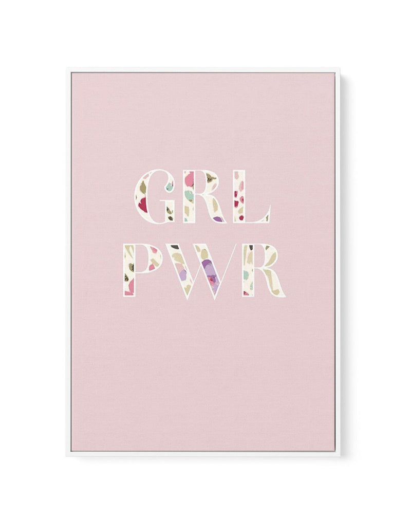 GRL PWER | Floral | Framed Canvas-CANVAS-You can shop wall art online with Olive et Oriel for everything from abstract art to fun kids wall art. Our beautiful modern art prints and canvas art are available from large canvas prints to wall art paintings and our proudly Australian artwork collection offers only the highest quality framed large wall art and canvas art Australia - You can buy fashion photography prints or Hampton print posters and paintings on canvas from Olive et Oriel and have the