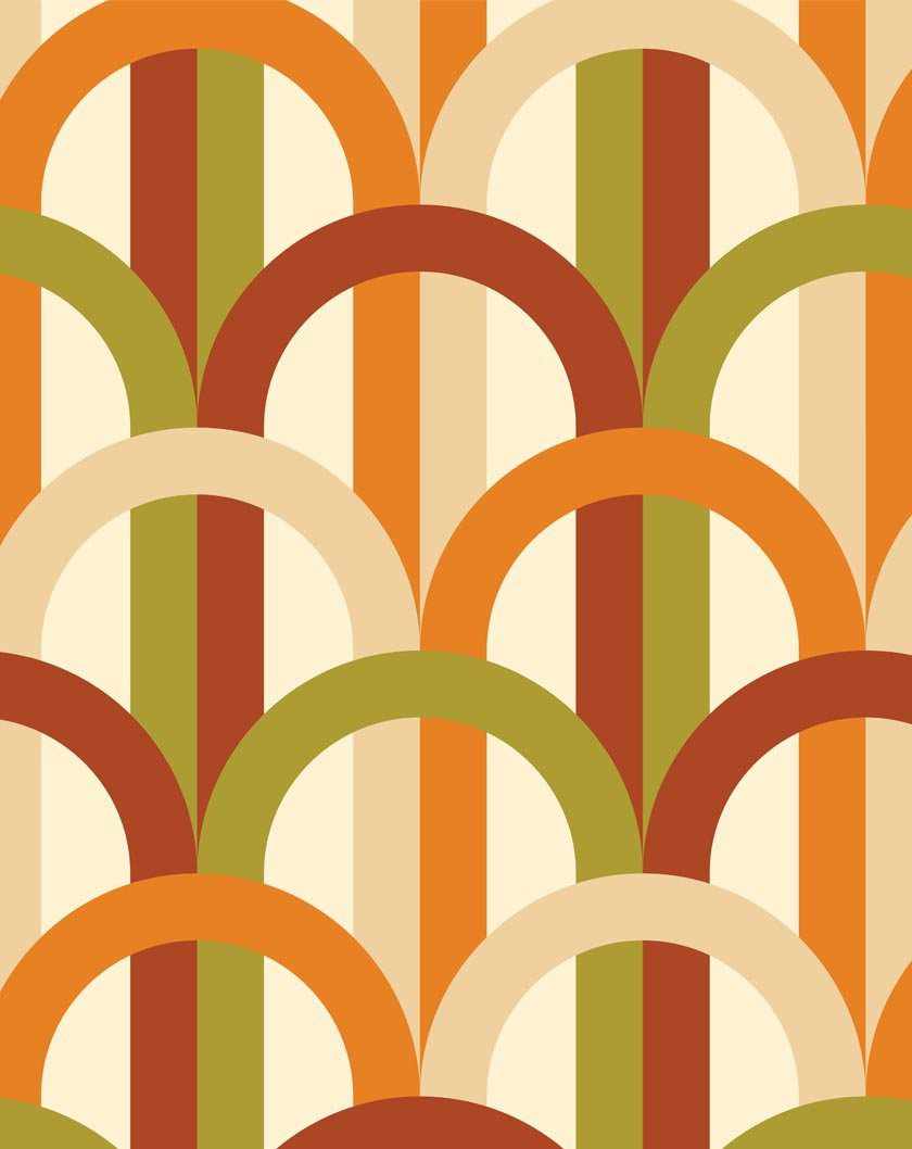 Groovy Arches Wallpaper - Olive et Oriel