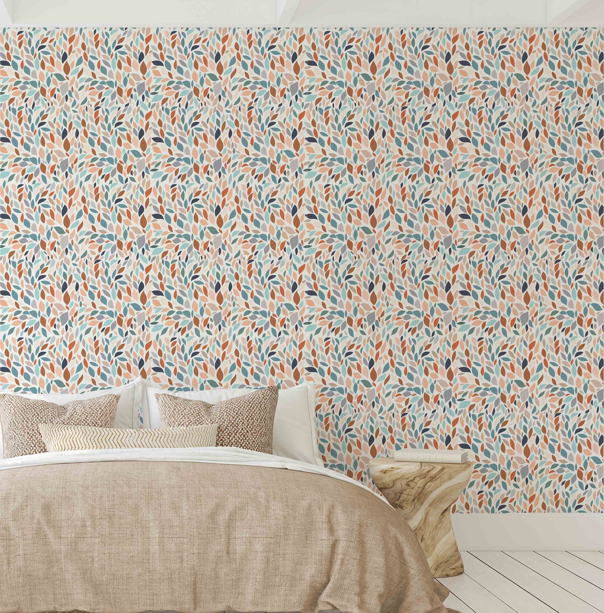 Groovy Leaves Wallpaper - Olive et Oriel