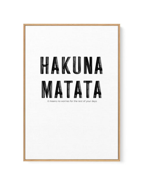 Hakuna Matata | Framed Canvas-CANVAS-You can shop wall art online with Olive et Oriel for everything from abstract art to fun kids wall art. Our beautiful modern art prints and canvas art are available from large canvas prints to wall art paintings and our proudly Australian artwork collection offers only the highest quality framed large wall art and canvas art Australia - You can buy fashion photography prints or Hampton print posters and paintings on canvas from Olive et Oriel and have them de