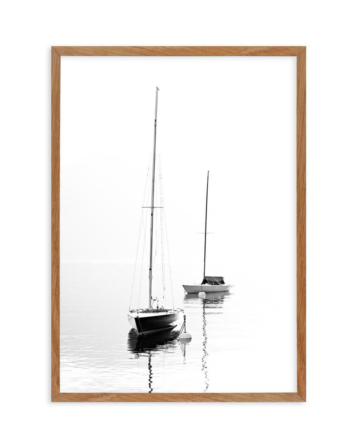 Hamptons Harbour Art Print-PRINT-Olive et Oriel-Olive et Oriel-50x70 cm | 19.6" x 27.5"-Walnut-With White Border-Buy-Australian-Art-Prints-Online-with-Olive-et-Oriel-Your-Artwork-Specialists-Austrailia-Decorate-With-Coastal-Photo-Wall-Art-Prints-From-Our-Beach-House-Artwork-Collection-Fine-Poster-and-Framed-Artwork