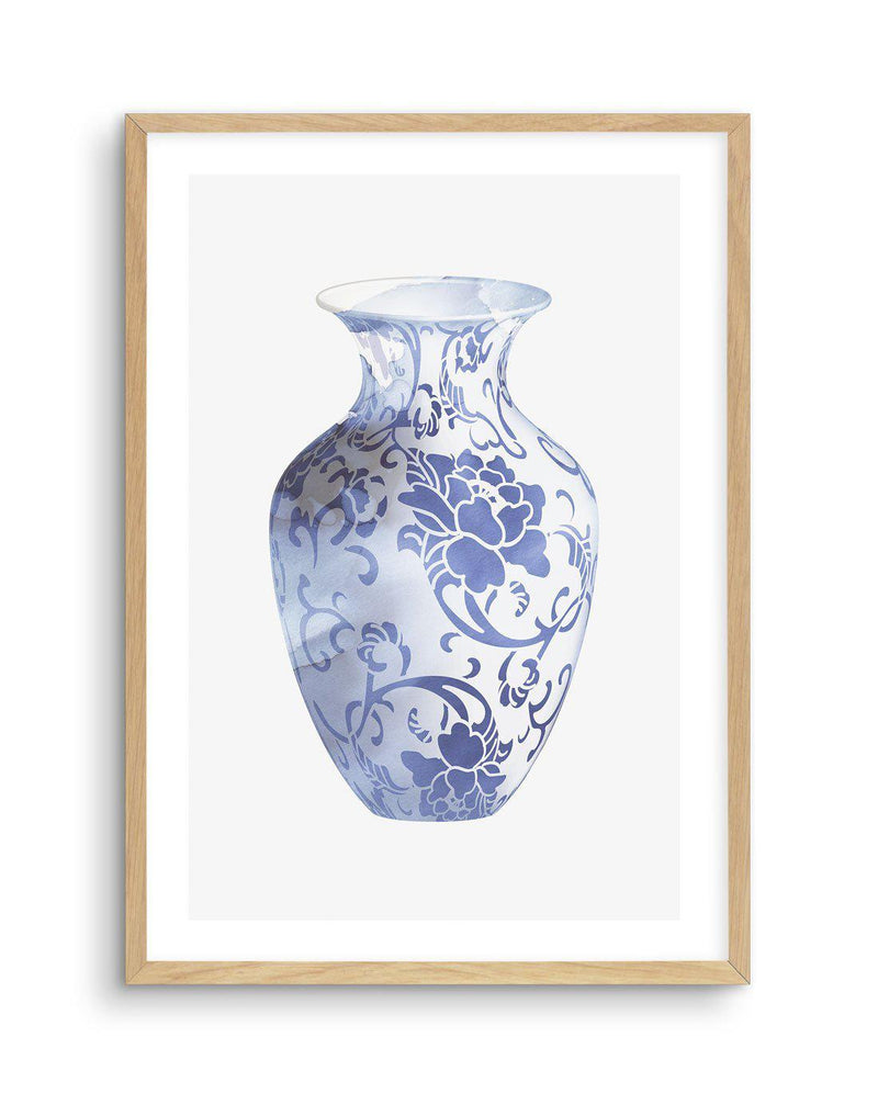 Hamptons Vase I Art Print-PRINT-Olive et Oriel-Olive et Oriel-A5 | 5.8" x 8.3" | 14.8 x 21cm-Oak-With White Border-Buy-Australian-Art-Prints-Online-with-Olive-et-Oriel-Your-Artwork-Specialists-Austrailia-Decorate-With-Coastal-Photo-Wall-Art-Prints-From-Our-Beach-House-Artwork-Collection-Fine-Poster-and-Framed-Artwork