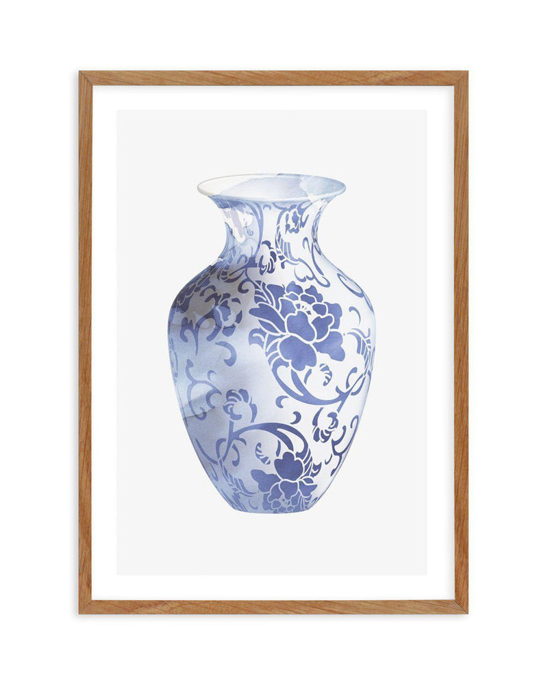 Hamptons Vase I Art Print-PRINT-Olive et Oriel-Olive et Oriel-50x70 cm | 19.6" x 27.5"-Walnut-With White Border-Buy-Australian-Art-Prints-Online-with-Olive-et-Oriel-Your-Artwork-Specialists-Austrailia-Decorate-With-Coastal-Photo-Wall-Art-Prints-From-Our-Beach-House-Artwork-Collection-Fine-Poster-and-Framed-Artwork