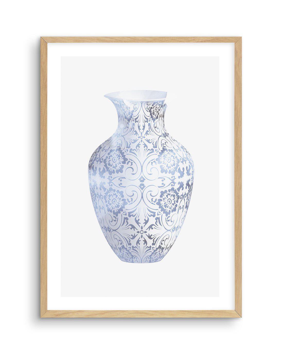 Hamptons Vase II Art Print-PRINT-Olive et Oriel-Olive et Oriel-A5 | 5.8" x 8.3" | 14.8 x 21cm-Oak-With White Border-Buy-Australian-Art-Prints-Online-with-Olive-et-Oriel-Your-Artwork-Specialists-Austrailia-Decorate-With-Coastal-Photo-Wall-Art-Prints-From-Our-Beach-House-Artwork-Collection-Fine-Poster-and-Framed-Artwork