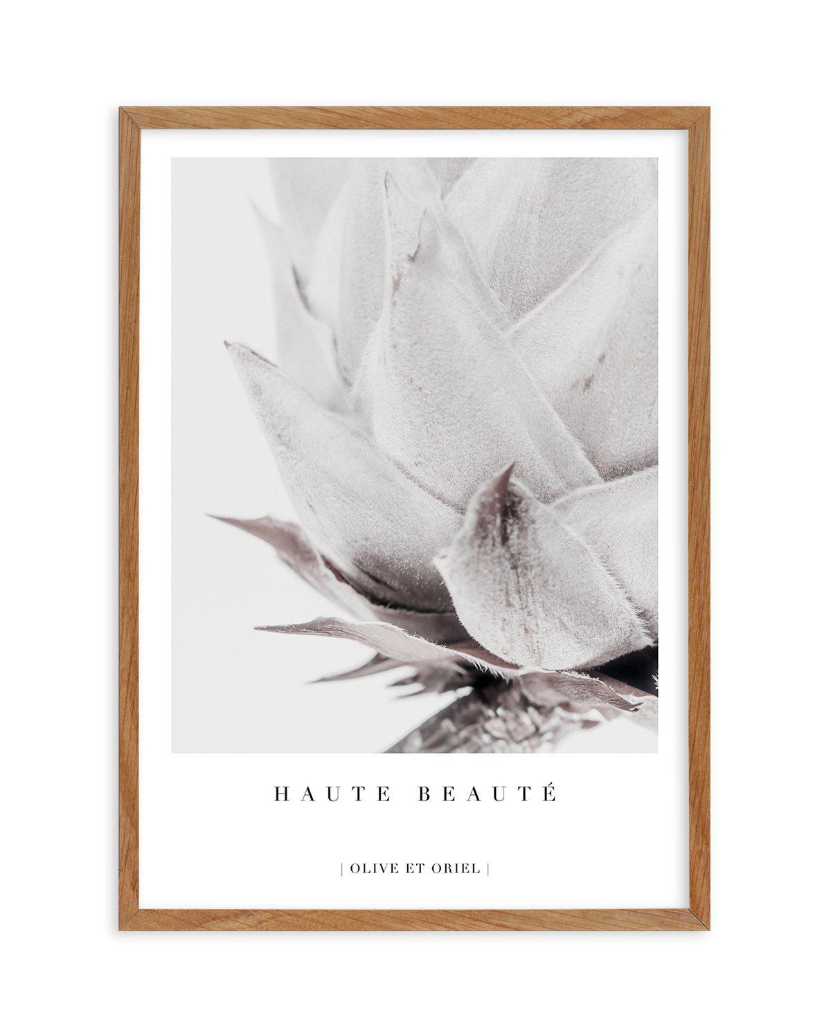 Haute Beaute | King Protea Art Print-PRINT-Olive et Oriel-Olive et Oriel-50x70 cm | 19.6" x 27.5"-Walnut-Buy-Australian-Art-Prints-Online-with-Olive-et-Oriel-Your-Artwork-Specialists-Austrailia-Decorate-With-Coastal-Photo-Wall-Art-Prints-From-Our-Beach-House-Artwork-Collection-Fine-Poster-and-Framed-Artwork