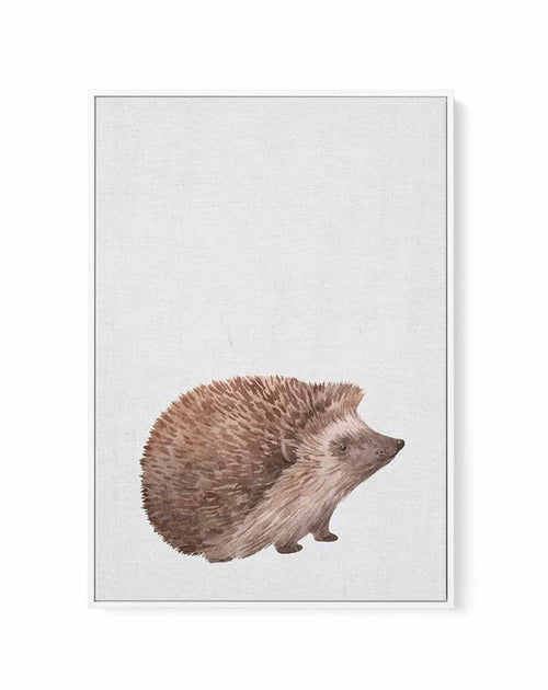 Hedgehog on Linen I | Framed Canvas-CANVAS-You can shop wall art online with Olive et Oriel for everything from abstract art to fun kids wall art. Our beautiful modern art prints and canvas art are available from large canvas prints to wall art paintings and our proudly Australian artwork collection offers only the highest quality framed large wall art and canvas art Australia - You can buy fashion photography prints or Hampton print posters and paintings on canvas from Olive et Oriel and have t