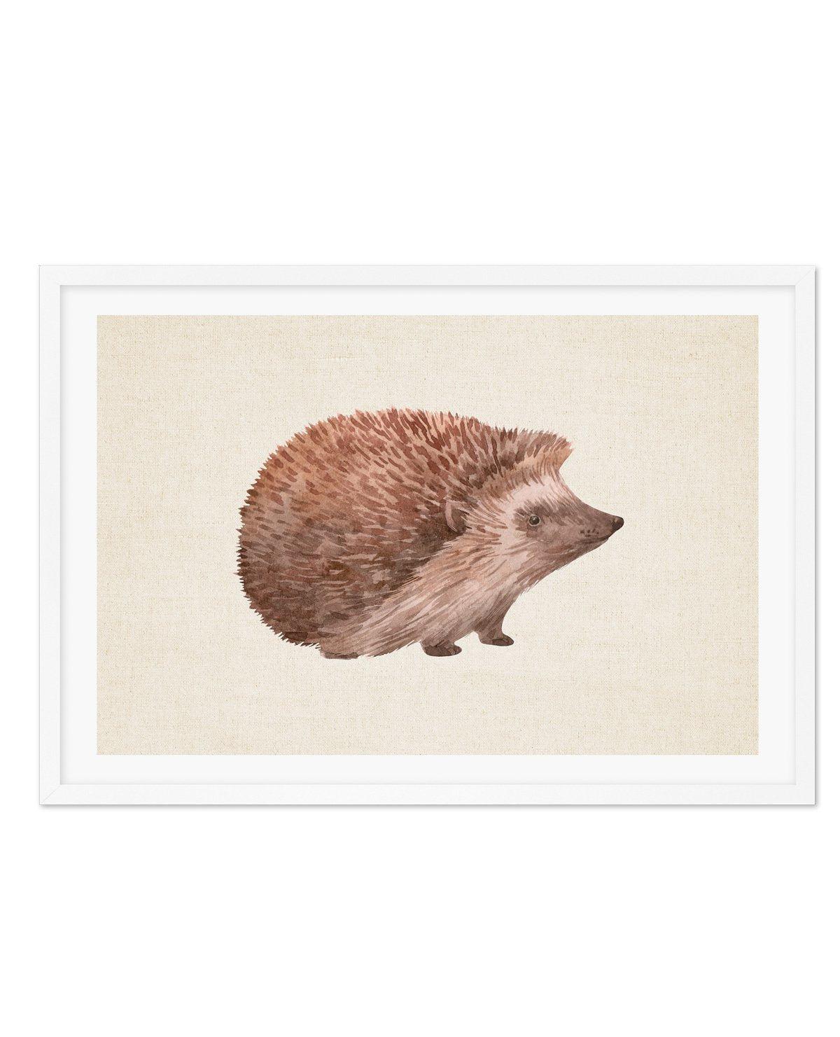 Hedgehog on Linen I | LS Art Print-PRINT-Olive et Oriel-Olive et Oriel-A5 | 5.8" x 8.3" | 14.8 x 21cm-White-With White Border-Buy-Australian-Art-Prints-Online-with-Olive-et-Oriel-Your-Artwork-Specialists-Austrailia-Decorate-With-Coastal-Photo-Wall-Art-Prints-From-Our-Beach-House-Artwork-Collection-Fine-Poster-and-Framed-Artwork