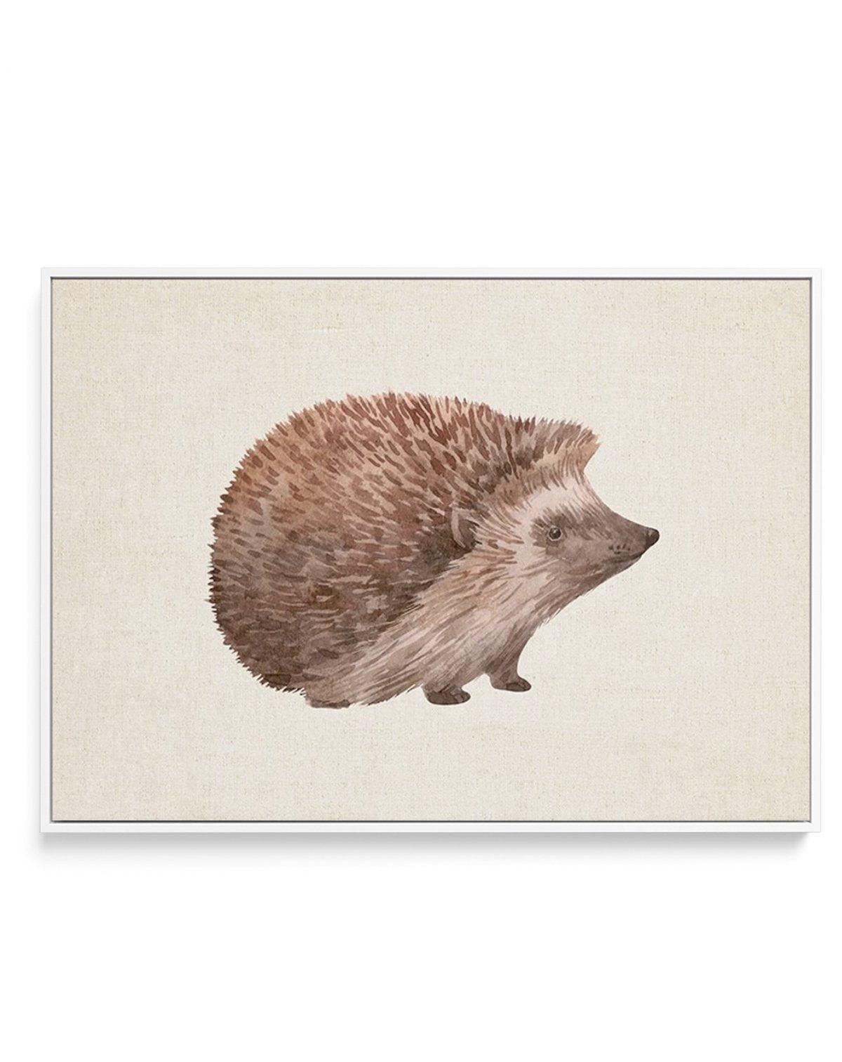 Hedgehog on Linen I | LS | Framed Canvas-CANVAS-You can shop wall art online with Olive et Oriel for everything from abstract art to fun kids wall art. Our beautiful modern art prints and canvas art are available from large canvas prints to wall art paintings and our proudly Australian artwork collection offers only the highest quality framed large wall art and canvas art Australia - You can buy fashion photography prints or Hampton print posters and paintings on canvas from Olive et Oriel and h