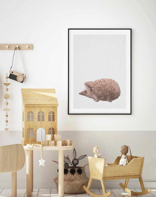 Hedgehog on Linen II Art Print-PRINT-Olive et Oriel-Olive et Oriel-Buy-Australian-Art-Prints-Online-with-Olive-et-Oriel-Your-Artwork-Specialists-Austrailia-Decorate-With-Coastal-Photo-Wall-Art-Prints-From-Our-Beach-House-Artwork-Collection-Fine-Poster-and-Framed-Artwork