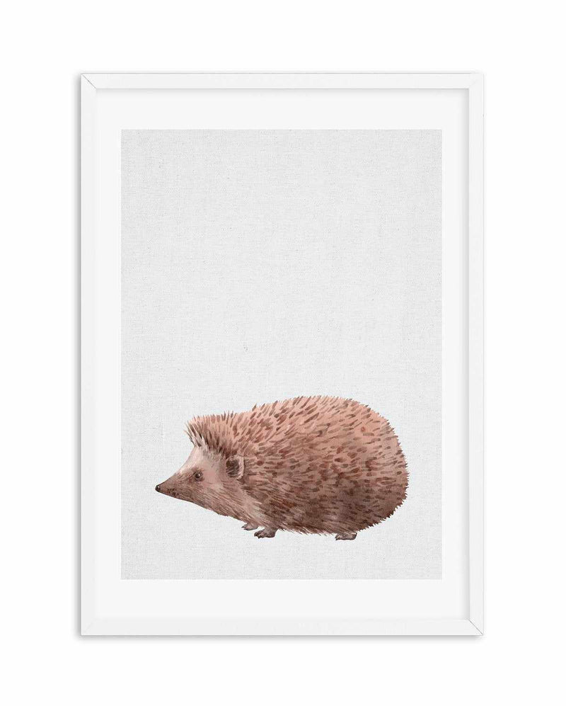 Hedgehog on Linen II Art Print-PRINT-Olive et Oriel-Olive et Oriel-A5 | 5.8" x 8.3" | 14.8 x 21cm-White-With White Border-Buy-Australian-Art-Prints-Online-with-Olive-et-Oriel-Your-Artwork-Specialists-Austrailia-Decorate-With-Coastal-Photo-Wall-Art-Prints-From-Our-Beach-House-Artwork-Collection-Fine-Poster-and-Framed-Artwork