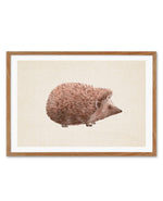 Hedgehog on Linen II | LS Art Print-PRINT-Olive et Oriel-Olive et Oriel-50x70 cm | 19.6" x 27.5"-Walnut-With White Border-Buy-Australian-Art-Prints-Online-with-Olive-et-Oriel-Your-Artwork-Specialists-Austrailia-Decorate-With-Coastal-Photo-Wall-Art-Prints-From-Our-Beach-House-Artwork-Collection-Fine-Poster-and-Framed-Artwork