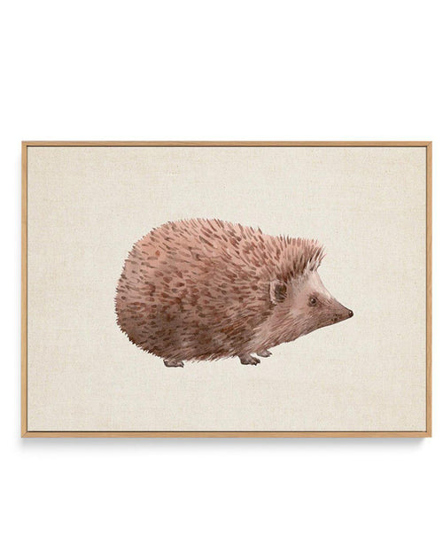 Hedgehog on Linen II | LS | Framed Canvas-CANVAS-You can shop wall art online with Olive et Oriel for everything from abstract art to fun kids wall art. Our beautiful modern art prints and canvas art are available from large canvas prints to wall art paintings and our proudly Australian artwork collection offers only the highest quality framed large wall art and canvas art Australia - You can buy fashion photography prints or Hampton print posters and paintings on canvas from Olive et Oriel and 