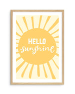 Hello Sunshine Art Print-PRINT-Olive et Oriel-Olive et Oriel-A5 | 5.8" x 8.3" | 14.8 x 21cm-Oak-With White Border-Buy-Australian-Art-Prints-Online-with-Olive-et-Oriel-Your-Artwork-Specialists-Austrailia-Decorate-With-Coastal-Photo-Wall-Art-Prints-From-Our-Beach-House-Artwork-Collection-Fine-Poster-and-Framed-Artwork