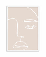 Her Face | Line Art Art Print-PRINT-Olive et Oriel-Olive et Oriel-A5 | 5.8" x 8.3" | 14.8 x 21cm-White-With White Border-Buy-Australian-Art-Prints-Online-with-Olive-et-Oriel-Your-Artwork-Specialists-Austrailia-Decorate-With-Coastal-Photo-Wall-Art-Prints-From-Our-Beach-House-Artwork-Collection-Fine-Poster-and-Framed-Artwork