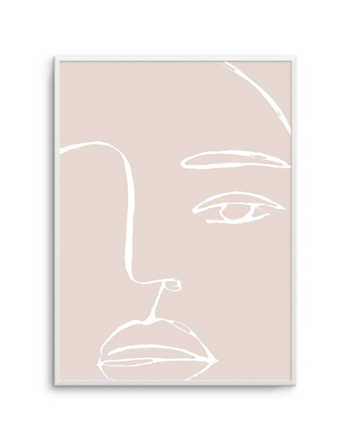 Her Face | Line Art Art Print-PRINT-Olive et Oriel-Olive et Oriel-A5 | 5.8" x 8.3" | 14.8 x 21cm-Unframed Art Print-With White Border-Buy-Australian-Art-Prints-Online-with-Olive-et-Oriel-Your-Artwork-Specialists-Austrailia-Decorate-With-Coastal-Photo-Wall-Art-Prints-From-Our-Beach-House-Artwork-Collection-Fine-Poster-and-Framed-Artwork