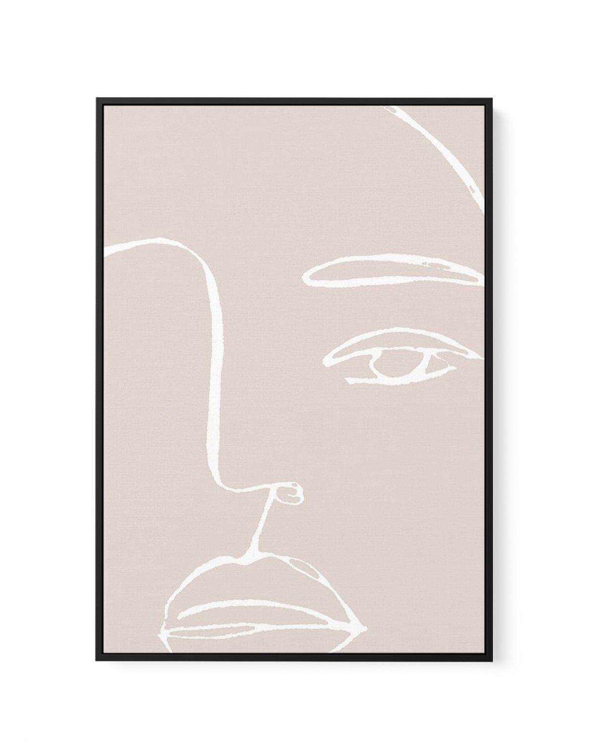 Her Face | Line Art | Framed Canvas-CANVAS-You can shop wall art online with Olive et Oriel for everything from abstract art to fun kids wall art. Our beautiful modern art prints and canvas art are available from large canvas prints to wall art paintings and our proudly Australian artwork collection offers only the highest quality framed large wall art and canvas art Australia - You can buy fashion photography prints or Hampton print posters and paintings on canvas from Olive et Oriel and have t