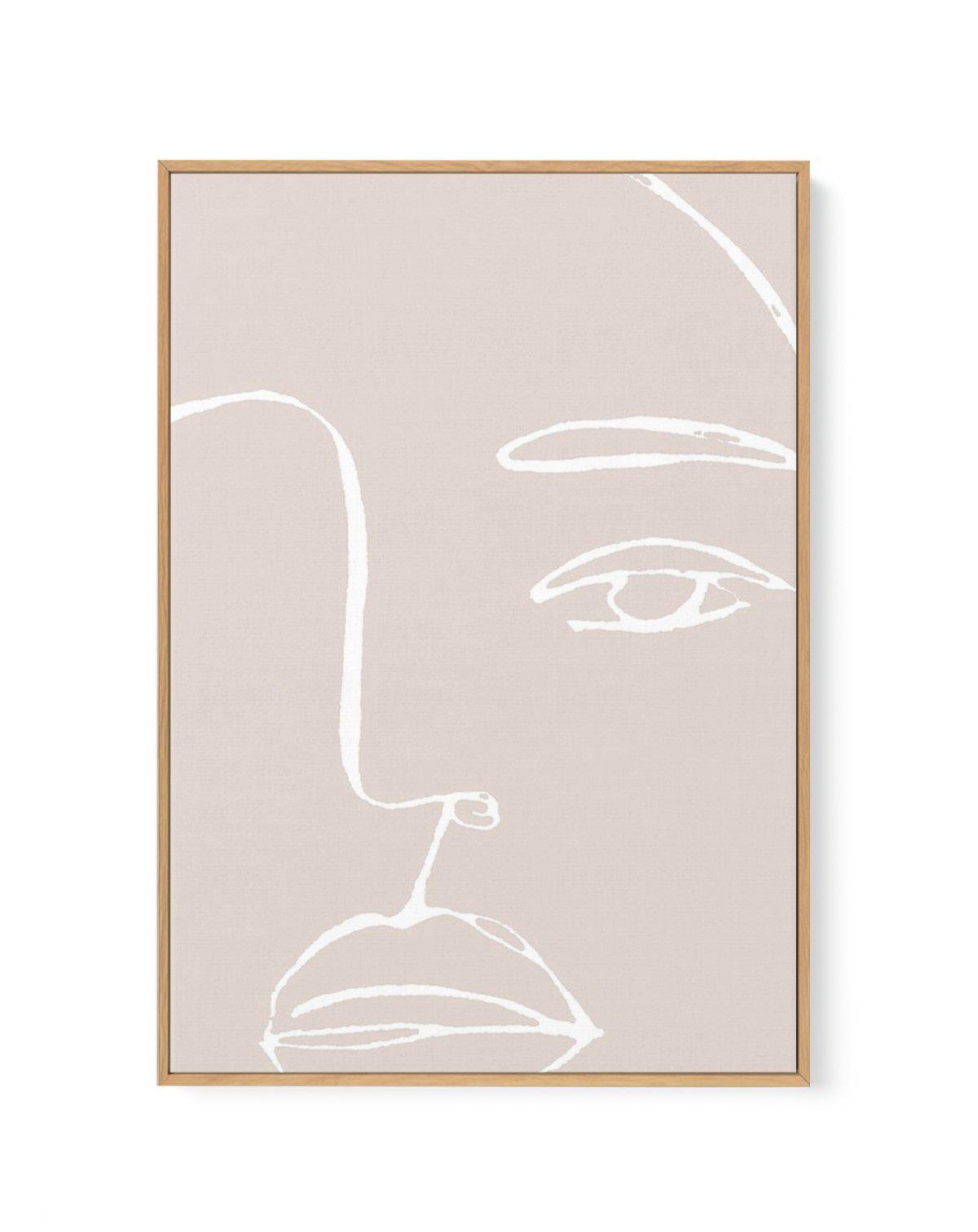 Her Face | Line Art | Framed Canvas-CANVAS-You can shop wall art online with Olive et Oriel for everything from abstract art to fun kids wall art. Our beautiful modern art prints and canvas art are available from large canvas prints to wall art paintings and our proudly Australian artwork collection offers only the highest quality framed large wall art and canvas art Australia - You can buy fashion photography prints or Hampton print posters and paintings on canvas from Olive et Oriel and have t