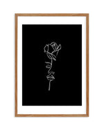 Her Wild Rose | B&W Art Print-PRINT-Olive et Oriel-Olive et Oriel-50x70 cm | 19.6" x 27.5"-Walnut-With White Border-Buy-Australian-Art-Prints-Online-with-Olive-et-Oriel-Your-Artwork-Specialists-Austrailia-Decorate-With-Coastal-Photo-Wall-Art-Prints-From-Our-Beach-House-Artwork-Collection-Fine-Poster-and-Framed-Artwork