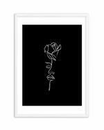 Her Wild Rose | B&W Art Print-PRINT-Olive et Oriel-Olive et Oriel-A4 | 8.3" x 11.7" | 21 x 29.7cm-White-With White Border-Buy-Australian-Art-Prints-Online-with-Olive-et-Oriel-Your-Artwork-Specialists-Austrailia-Decorate-With-Coastal-Photo-Wall-Art-Prints-From-Our-Beach-House-Artwork-Collection-Fine-Poster-and-Framed-Artwork