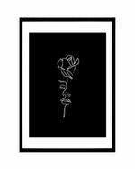 Her Wild Rose | B&W Art Print-PRINT-Olive et Oriel-Olive et Oriel-A4 | 8.3" x 11.7" | 21 x 29.7cm-Black-With White Border-Buy-Australian-Art-Prints-Online-with-Olive-et-Oriel-Your-Artwork-Specialists-Austrailia-Decorate-With-Coastal-Photo-Wall-Art-Prints-From-Our-Beach-House-Artwork-Collection-Fine-Poster-and-Framed-Artwork