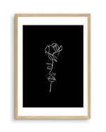 Her Wild Rose | B&W Art Print-PRINT-Olive et Oriel-Olive et Oriel-A4 | 8.3" x 11.7" | 21 x 29.7cm-Oak-With White Border-Buy-Australian-Art-Prints-Online-with-Olive-et-Oriel-Your-Artwork-Specialists-Austrailia-Decorate-With-Coastal-Photo-Wall-Art-Prints-From-Our-Beach-House-Artwork-Collection-Fine-Poster-and-Framed-Artwork